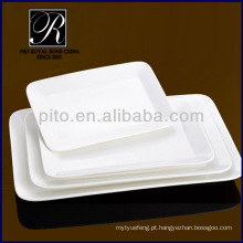 P &amp; T fábrica de porcelana, cerâmica placas retangulares, placas de carne, placas duráveis ​​PT-1152